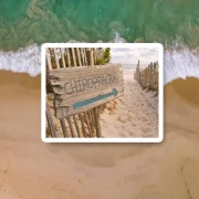 La quiropráctica no hace vacaciones imagen de una playa